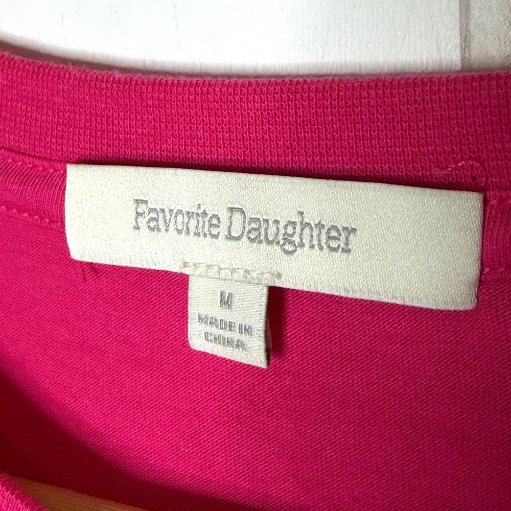 Favorite Daughter Womens Pink Graphic Tee Short Sleeve Crew Neck T-Shirt Medium - Picture 5 of 9